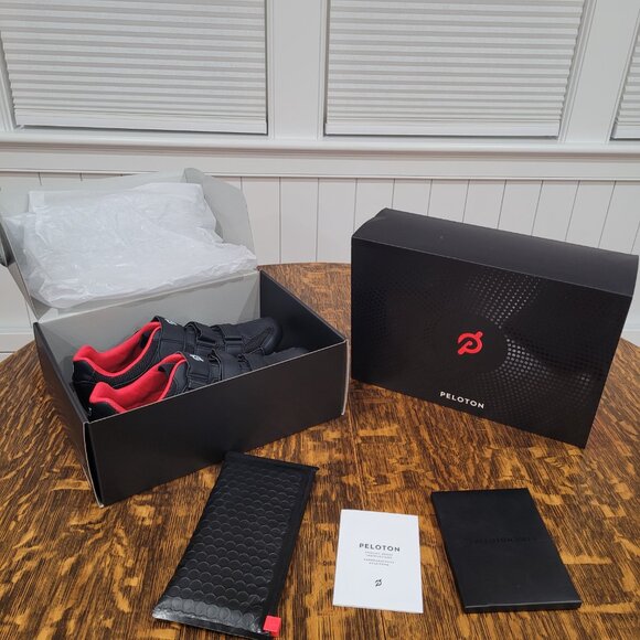 NEW Peloton Cycling Shoes. Black and Red. Unisex. Original Box. - Picture 9 of 13